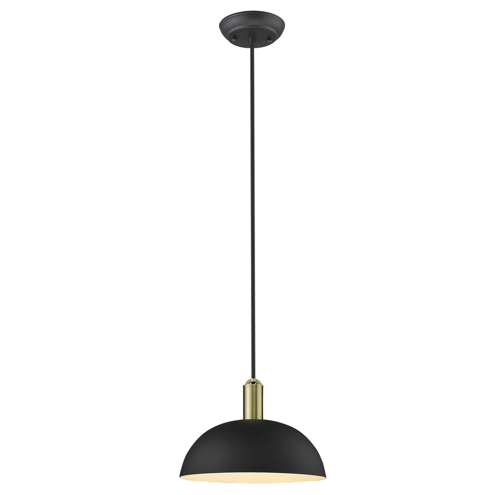 Ingo 1-Light Matte Black Pendant By Homeroots | Pendant Lamps | Modishstore - 2