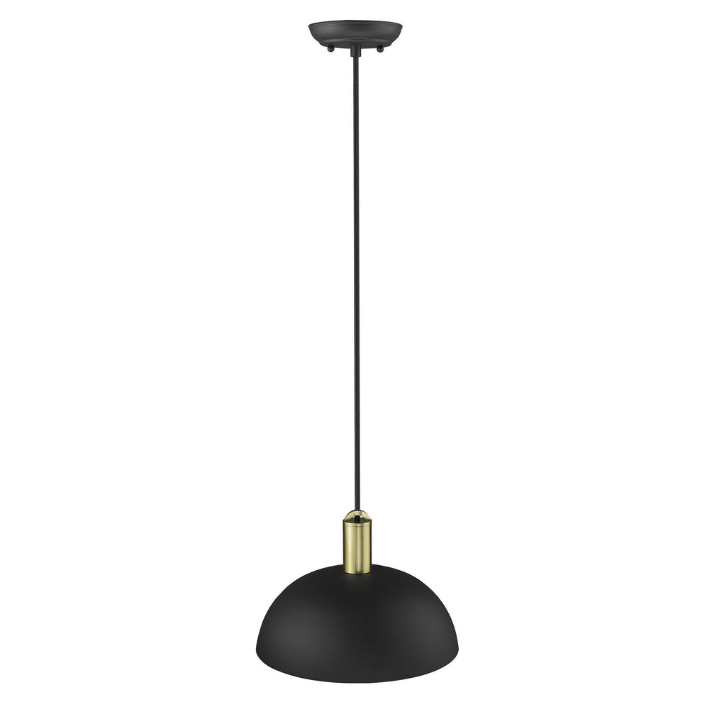 Ingo 1-Light Matte Black Pendant By Homeroots | Pendant Lamps | Modishstore - 3