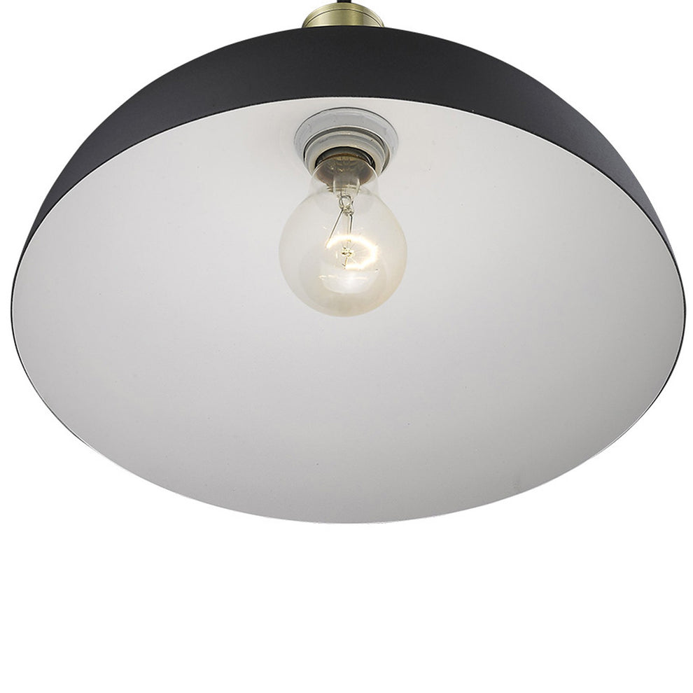 Ingo 1-Light Matte Black Pendant By Homeroots | Pendant Lamps | Modishstore - 4