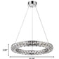 Silver Faux Crystal Bling Ring LED Hanging Light By Homeroots