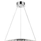 Silver Faux Crystal Bling Ring LED Hanging Light By Homeroots | Chandeliers | Modishstore - 3