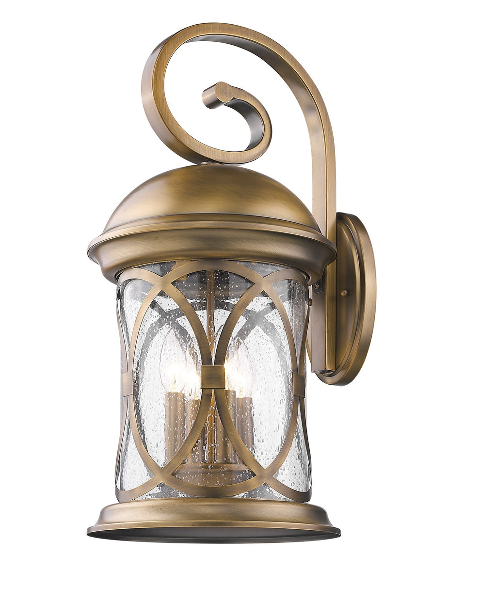 Lincoln 4-Light Antique Brass Wall Light By Homeroots | Wall Lamps | Modishstore - 2