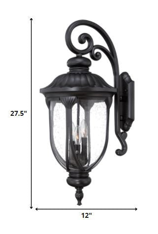 Laurens 3-Light Matte Black Wall Light By Homeroots - 398357 | Wall Lamps | Modishstore - 5