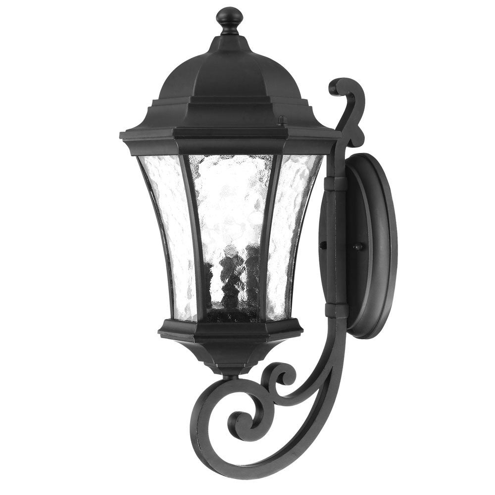 XL Matte Black Tapered Lantern Wall Light By Homeroots | Wall Lamps | Modishstore
