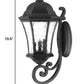 XL Matte Black Tapered Lantern Wall Light By Homeroots | Wall Lamps | Modishstore - 2