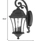 XL Matte Black Tapered Hanging Lantern Wall Light By Homeroots | Wall Lamps | Modishstore - 2