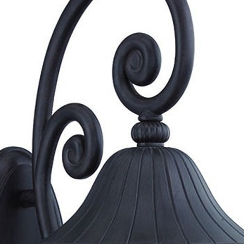 Three Light Matte Black Leaf Detail Wall Light By Homeroots | Wall Lamps | Modishstore - 4
