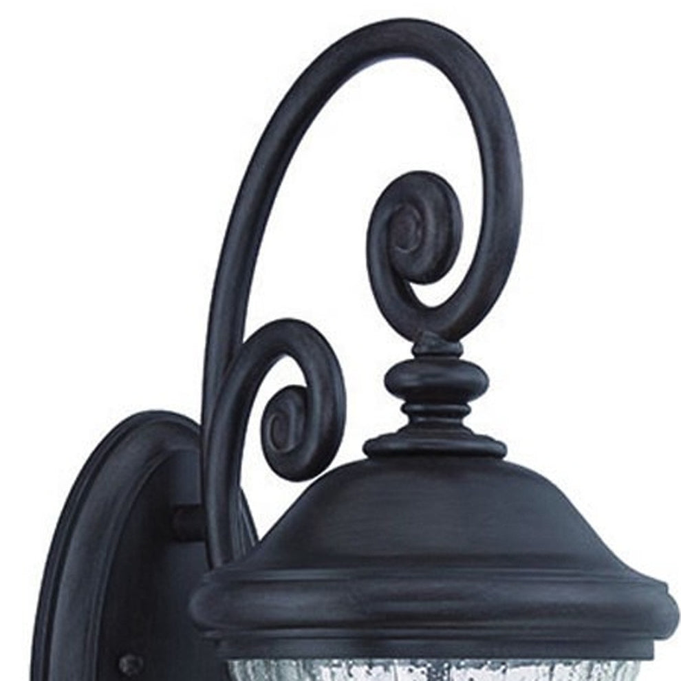 Three Light Matte Black Urn Shaped Wall Light By Homeroots | Wall Lamps | Modishstore - 3