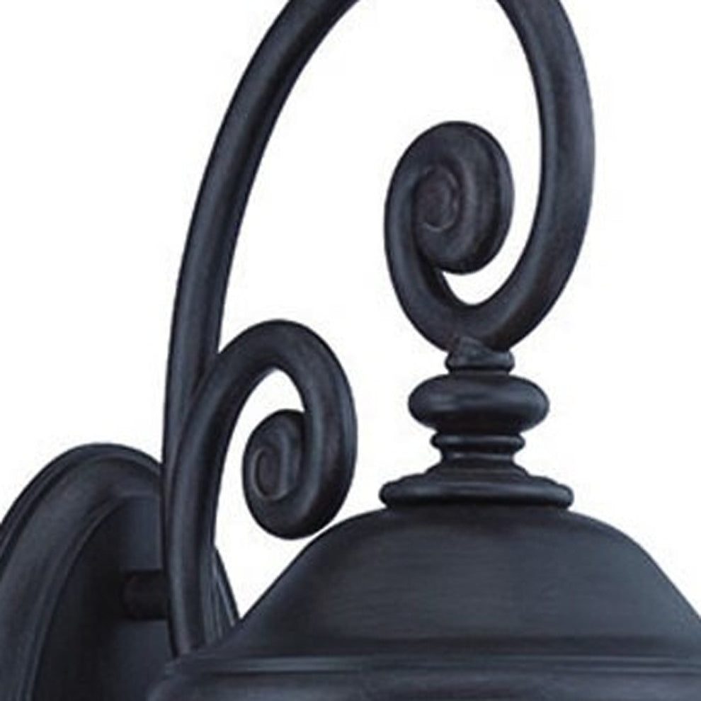 Three Light Matte Black Urn Shaped Wall Light By Homeroots | Wall Lamps | Modishstore - 4