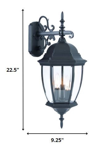 Matte Black Hanging Ornamental Lantern Wall Light By Homeroots | Wall Lamps | Modishstore - 2