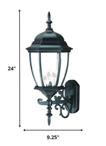 Matte Black Ornamental Lantern Wall Light By Homeroots | Wall Lamps | Modishstore - 2