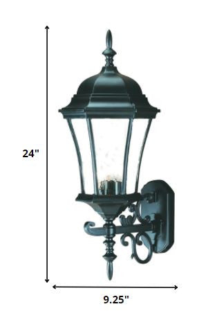 Matte Black Ornamental Carousel Lantern Wall Light By Homeroots | Wall Lamps | Modishstore - 2
