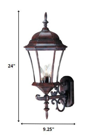 Dark Brown Ornamental Carousel Lantern Wall Light By Homeroots | Wall Lamps | Modishstore - 2