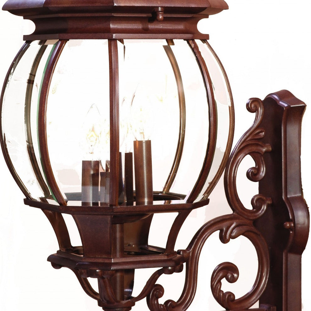 Chateau 4-Light Burled Walnut Wall Light By Homeroots | Wall Lamps | Modishstore - 3