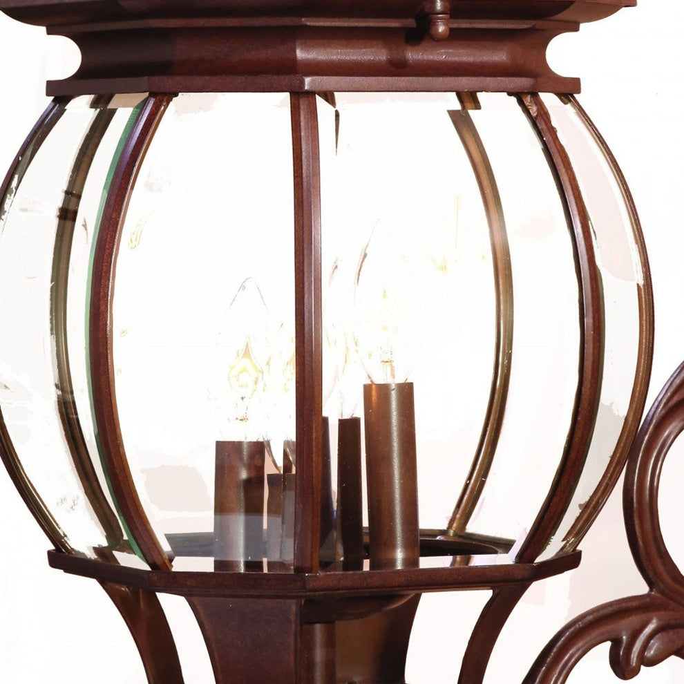 Chateau 4-Light Burled Walnut Wall Light By Homeroots | Wall Lamps | Modishstore - 4