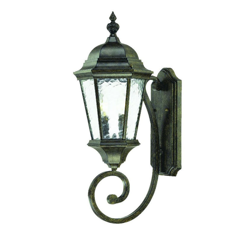 Two Light Antique Black Carousel Lantern Wall Light By Homeroots | Wall Lamps | Modishstore