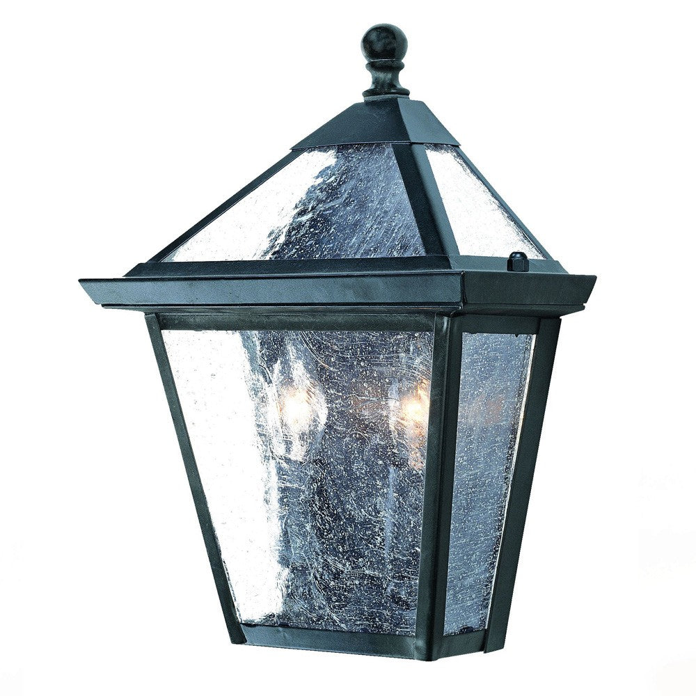 Two Light Matte Black Lantern Wall Light By Homeroots | Wall Lamps | Modishstore