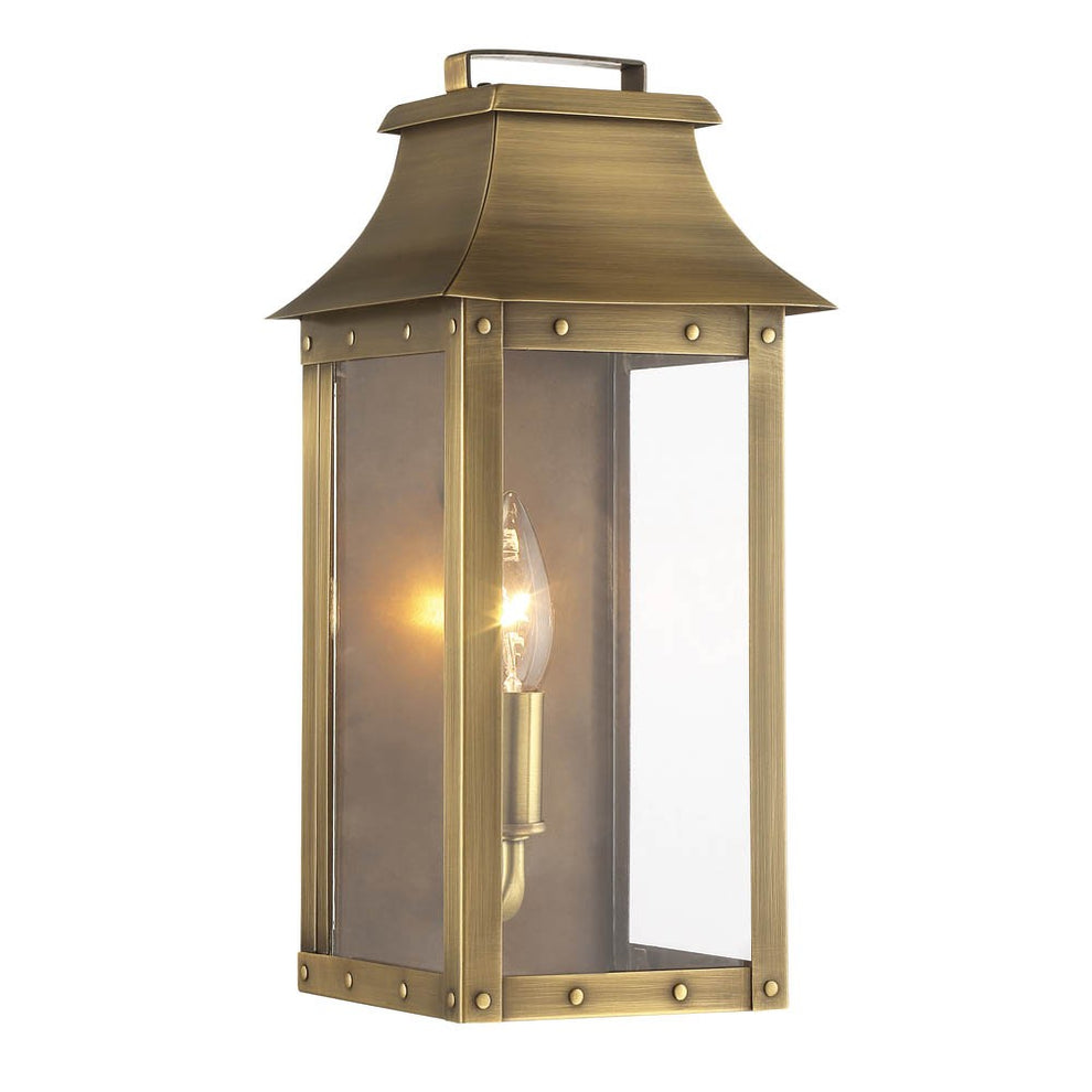 Manchester 1-Light Aged Brass Pocket Wall Light By Homeroots | Wall Lamps | Modishstore - 2