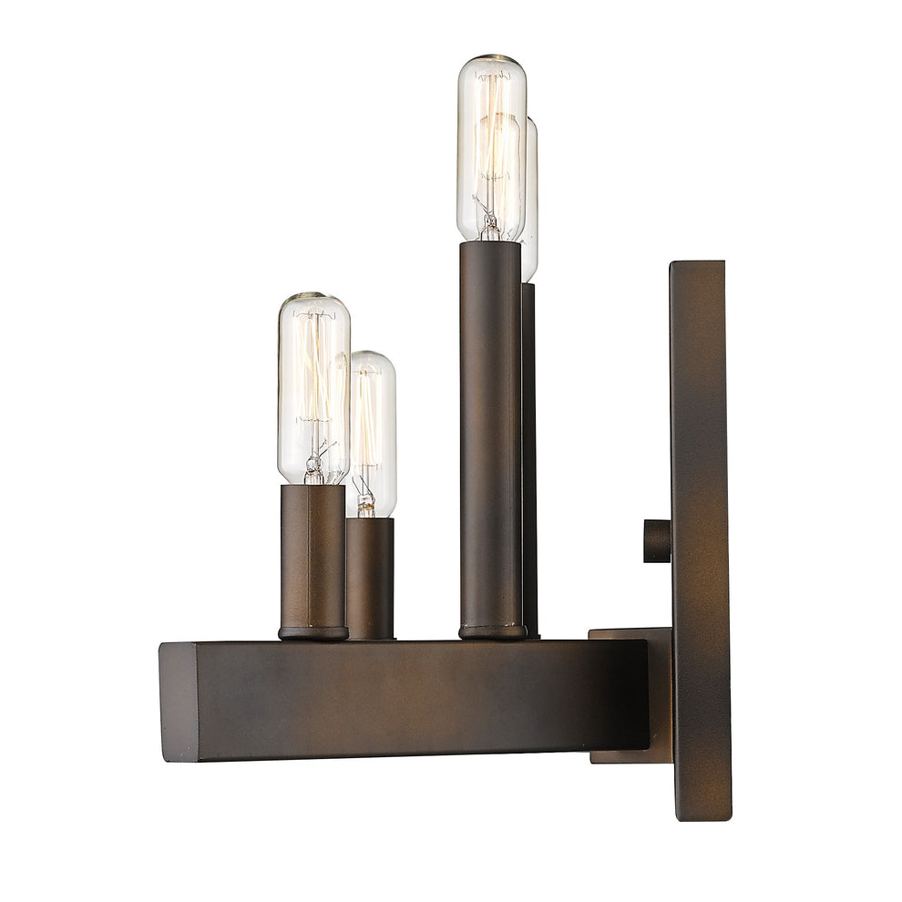 Four Light Bronze Metal Vintage Wall Sconce By Homeroots | Sconces | Modishstore - 5