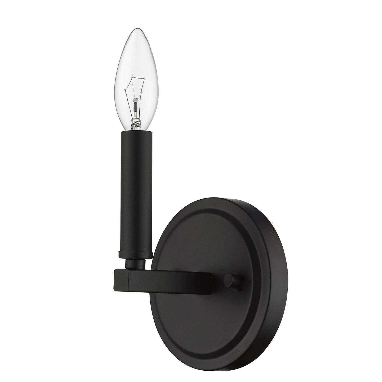 One Light Matte Black Wall Sconce By Homeroots | Sconces | Modishstore