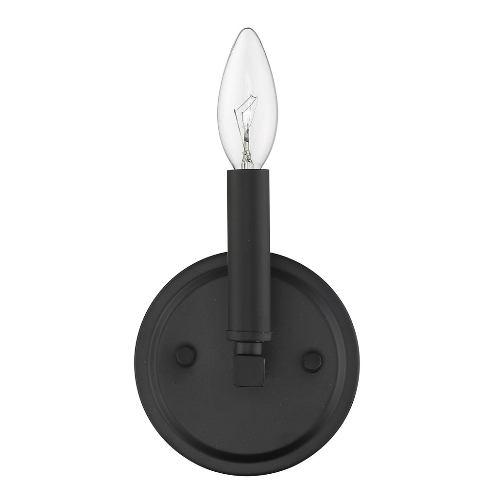 One Light Matte Black Wall Sconce By Homeroots | Sconces | Modishstore - 3