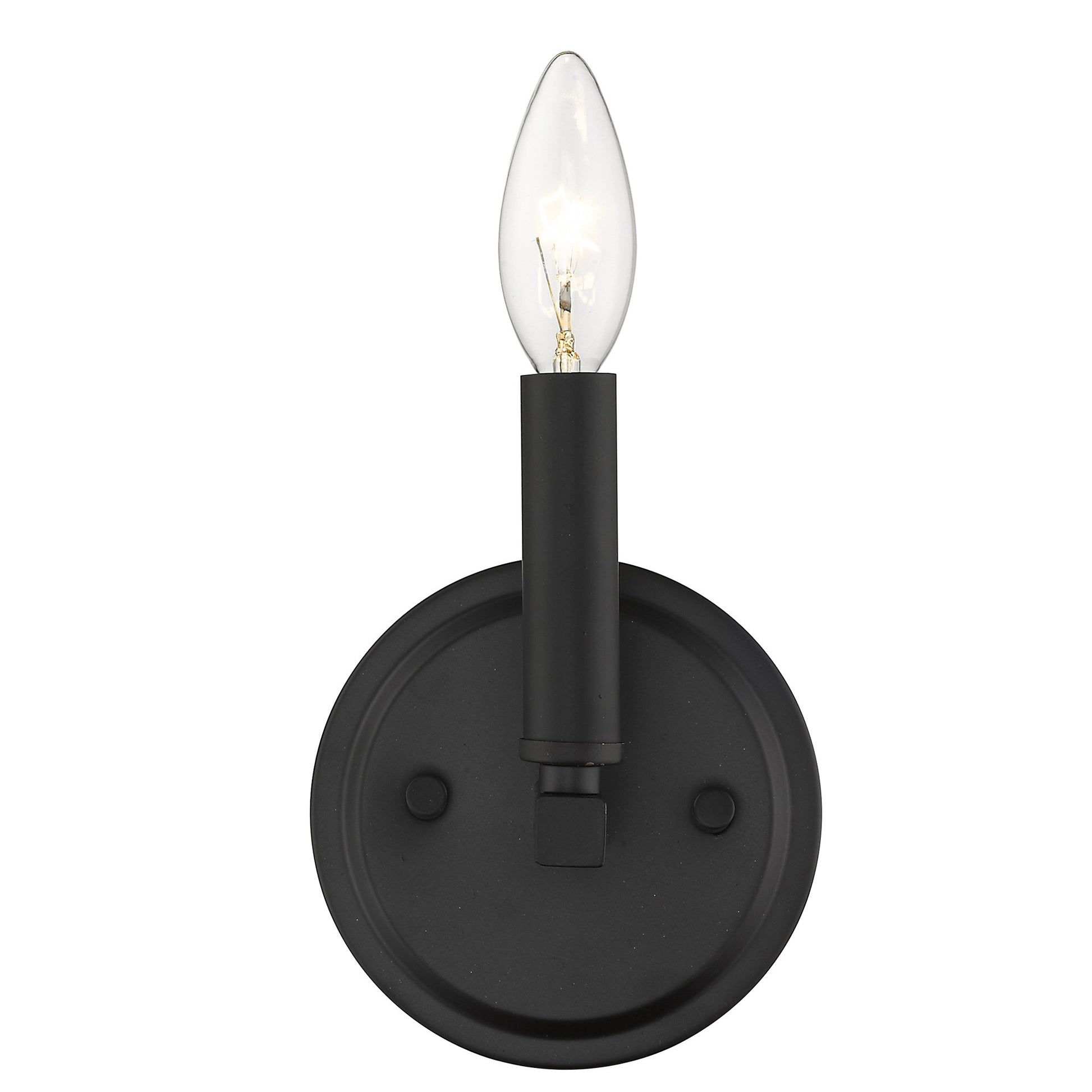 One Light Matte Black Wall Sconce By Homeroots | Sconces | Modishstore - 4