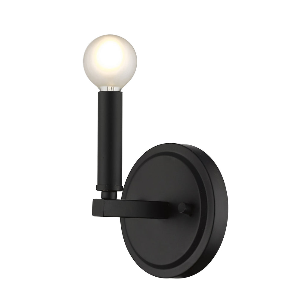 One Light Matte Black Wall Sconce By Homeroots | Sconces | Modishstore - 6