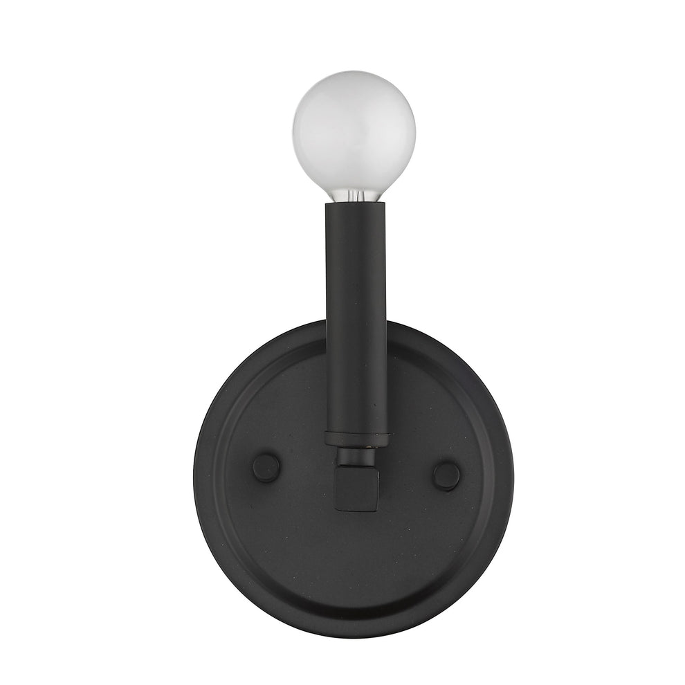 One Light Matte Black Wall Sconce By Homeroots | Sconces | Modishstore - 7
