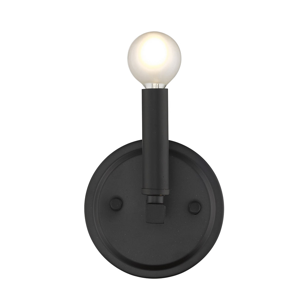 One Light Matte Black Wall Sconce By Homeroots | Sconces | Modishstore - 8
