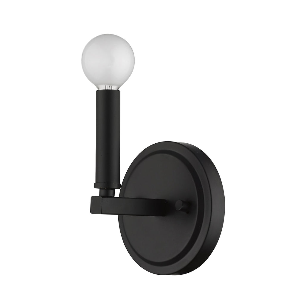 One Light Matte Black Wall Sconce By Homeroots | Sconces | Modishstore - 9