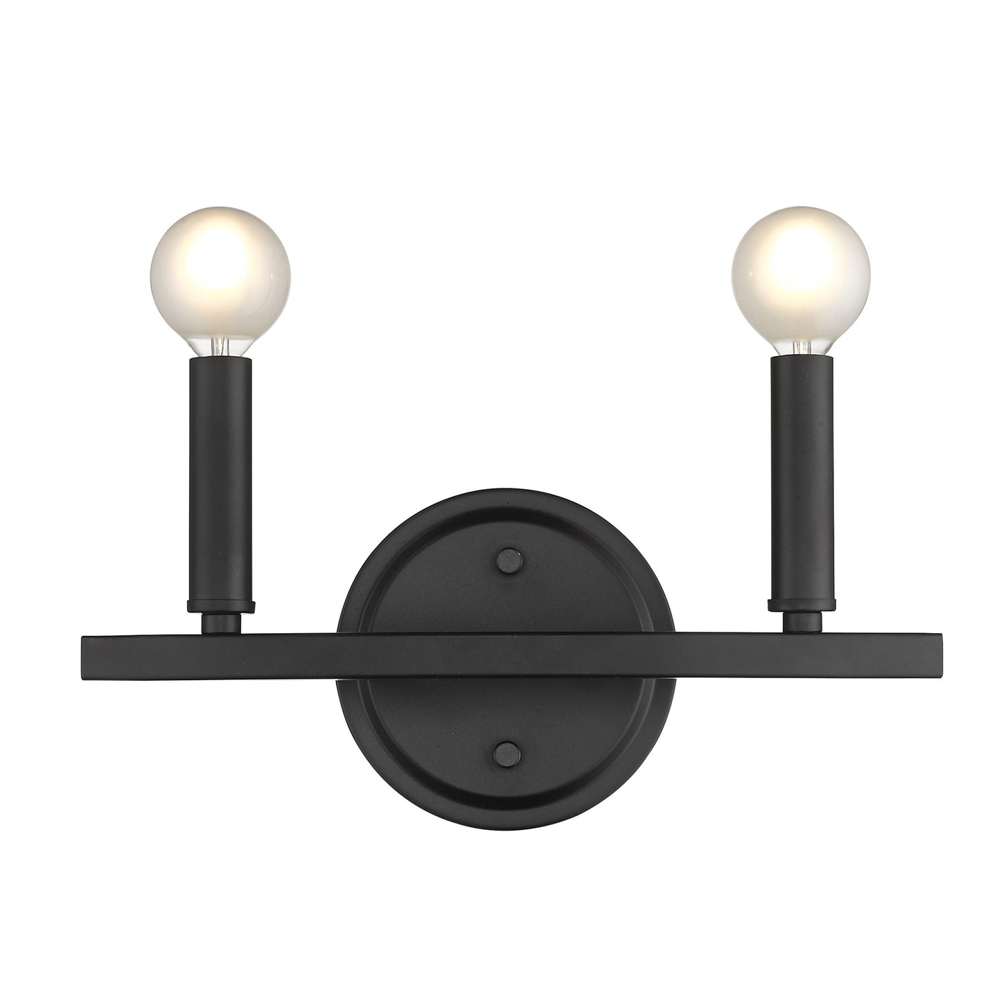 Two Light Matte Black Wall Sconce By Homeroots | Sconces | Modishstore - 6