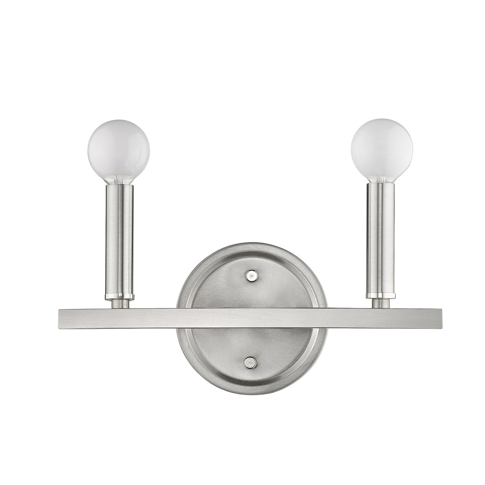 Two Light Silver Wall Sconce By Homeroots | Sconces | Modishstore - 5