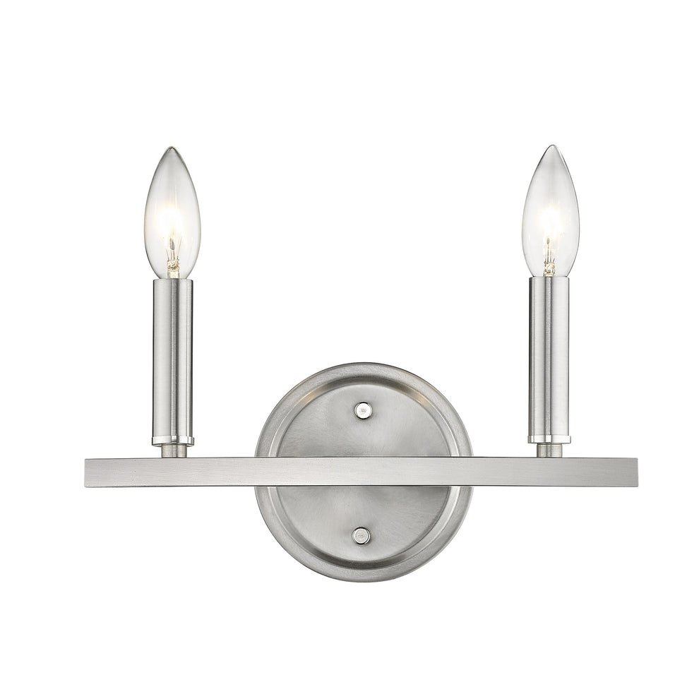 Two Light Silver Wall Sconce By Homeroots | Sconces | Modishstore - 7
