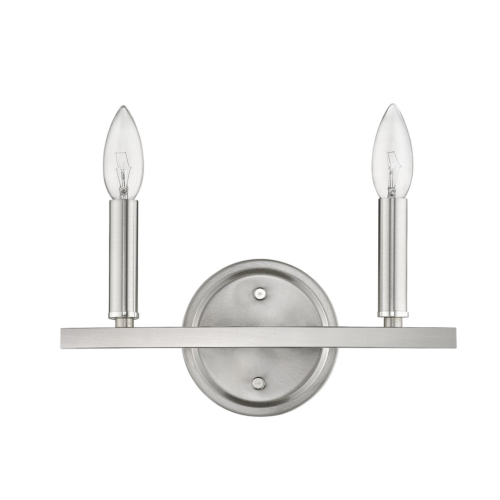 Two Light Silver Wall Sconce By Homeroots | Sconces | Modishstore - 8