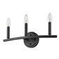 Three Light Matte Black Wall Sconce By Homeroots | Sconces | Modishstore