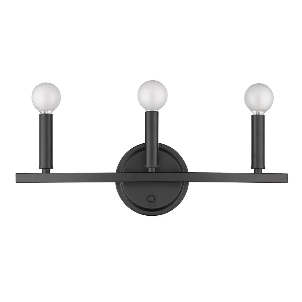 Three Light Matte Black Wall Sconce By Homeroots | Sconces | Modishstore - 5