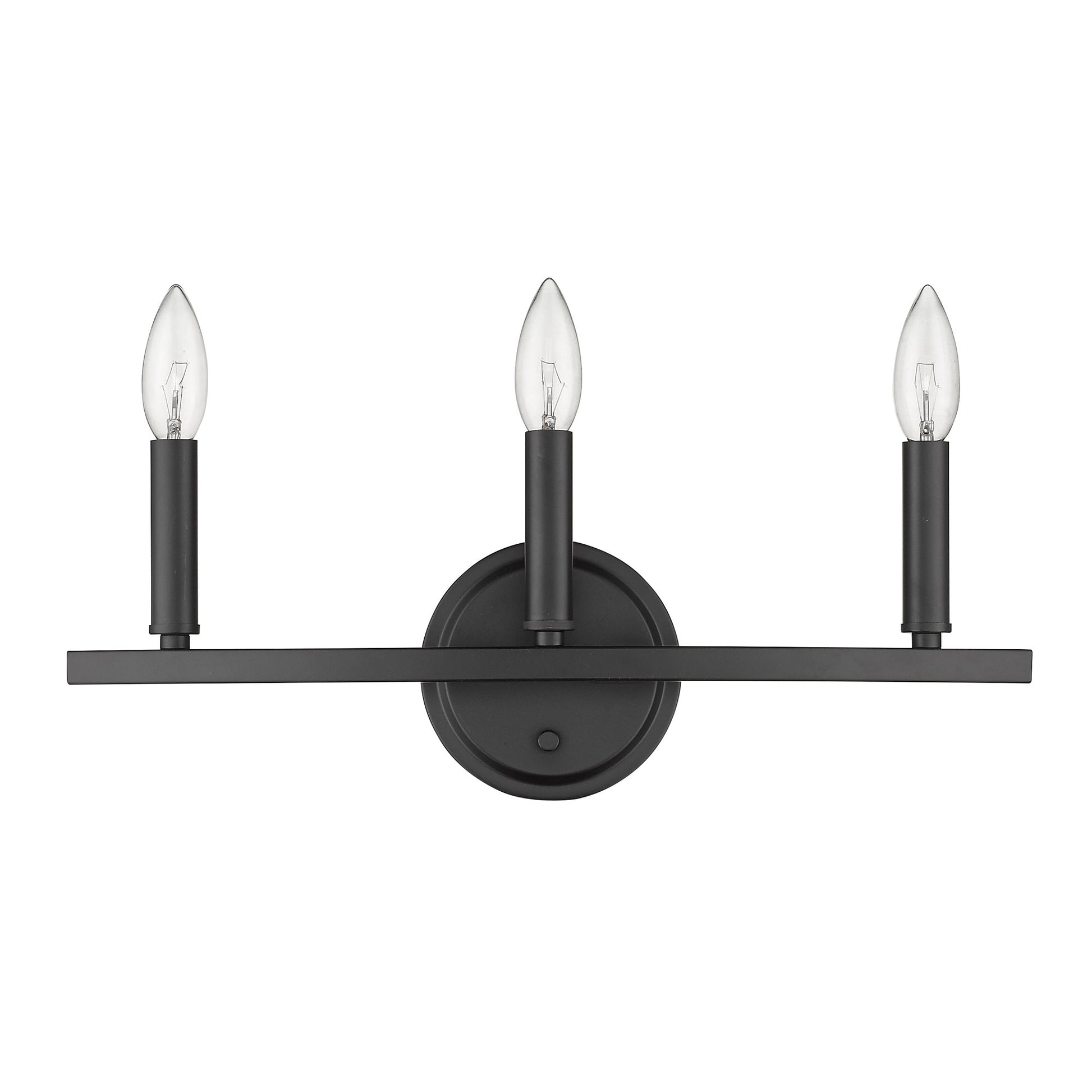 Three Light Matte Black Wall Sconce By Homeroots | Sconces | Modishstore - 7