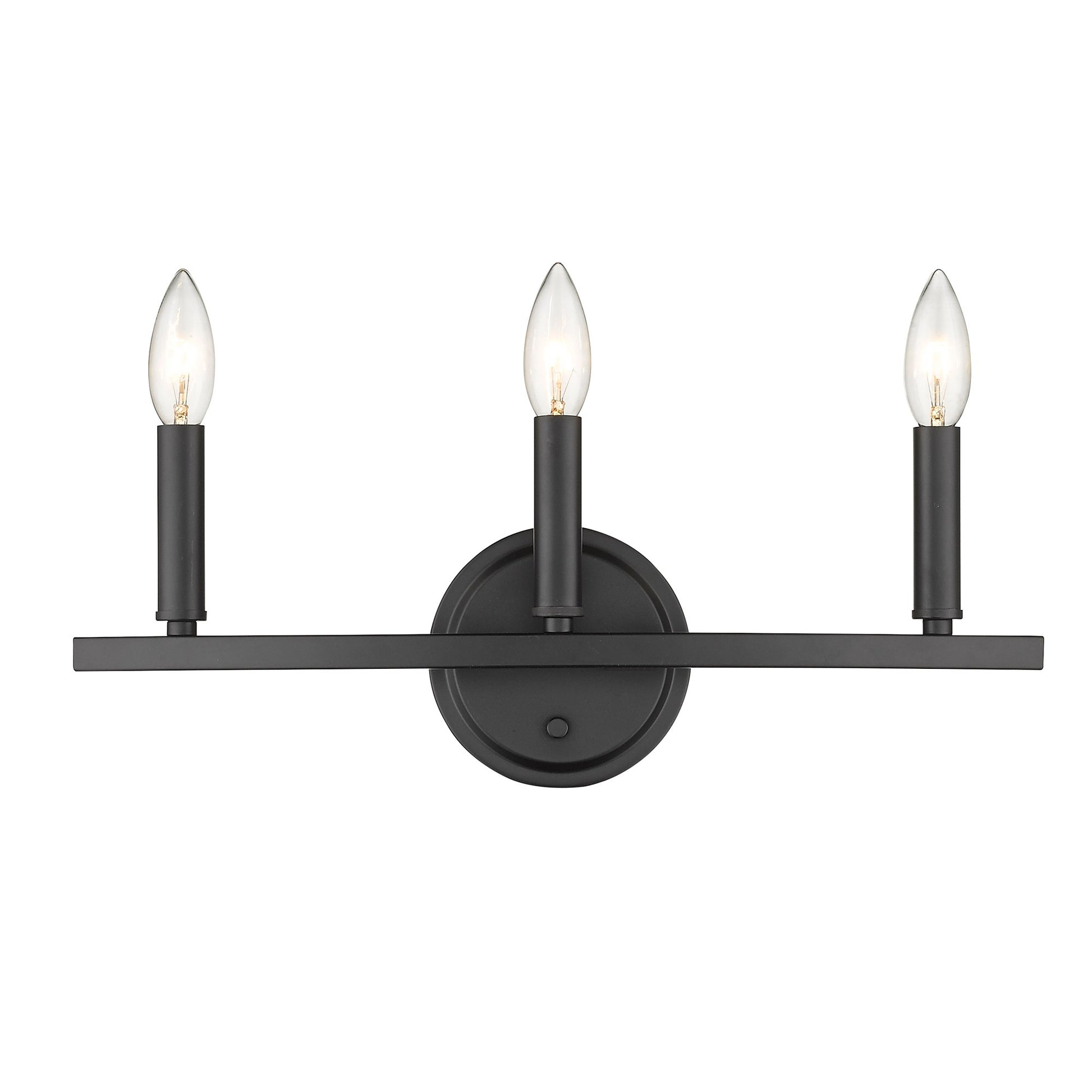 Three Light Matte Black Wall Sconce By Homeroots | Sconces | Modishstore - 8