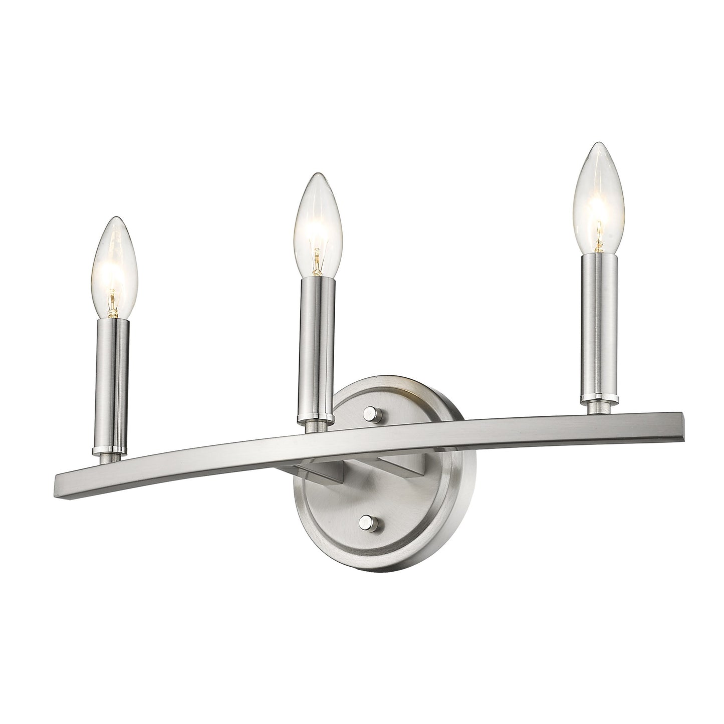 Three Light Silver Wall Sconce By Homeroots | Sconces | Modishstore - 2