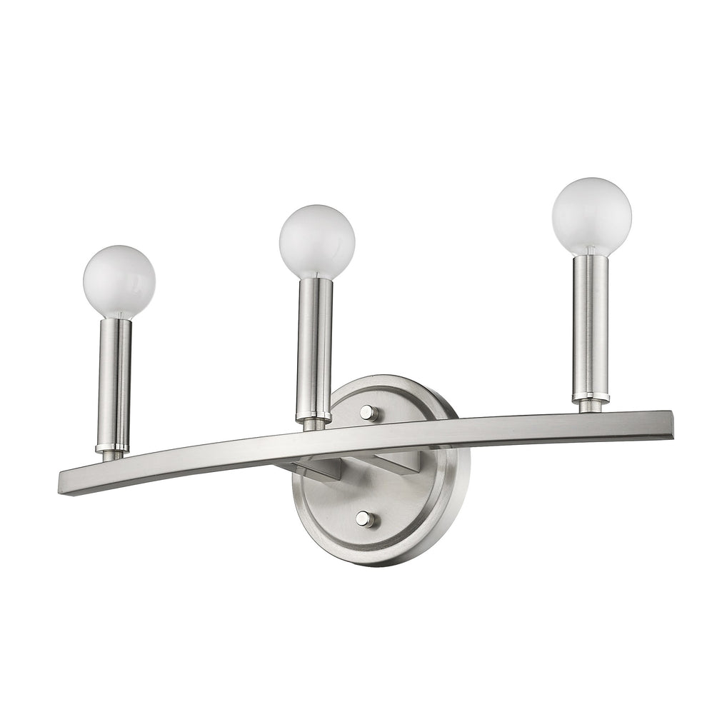 Three Light Silver Wall Sconce By Homeroots | Sconces | Modishstore - 3