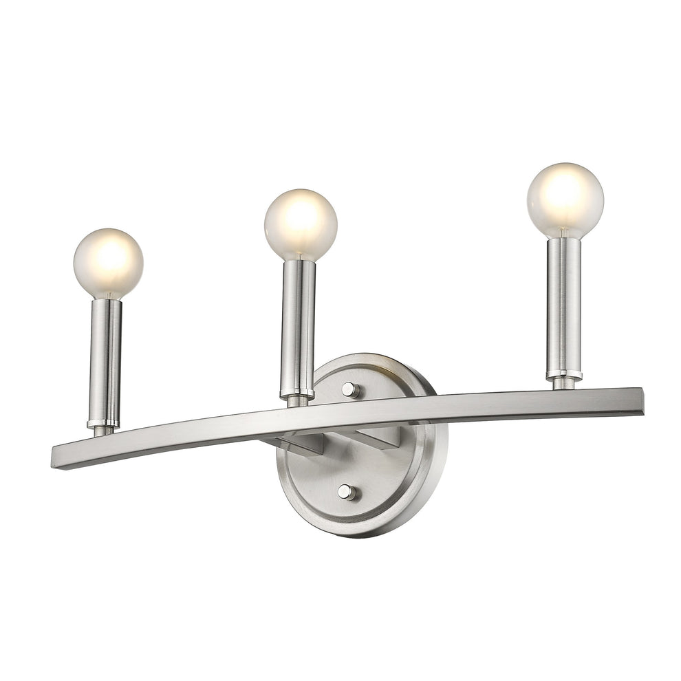 Three Light Silver Wall Sconce By Homeroots | Sconces | Modishstore - 4