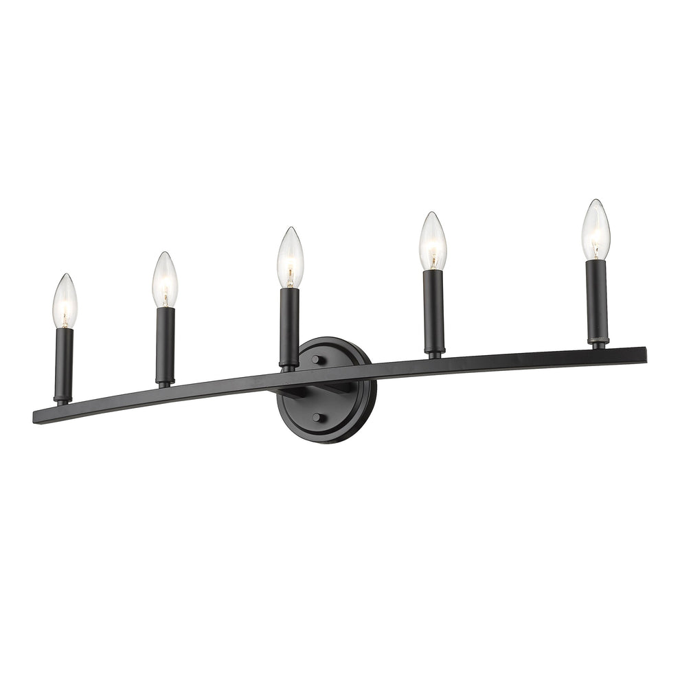Sawyer 5-Light Matte Black Vanity By Homeroots | Vanity Light | Modishstore - 3