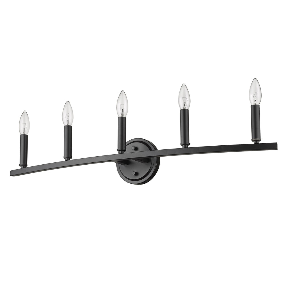 Sawyer 5-Light Matte Black Vanity By Homeroots | Vanity Light | Modishstore - 4