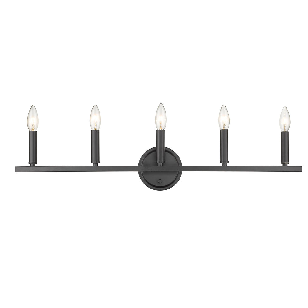 Sawyer 5-Light Matte Black Vanity By Homeroots | Vanity Light | Modishstore - 5