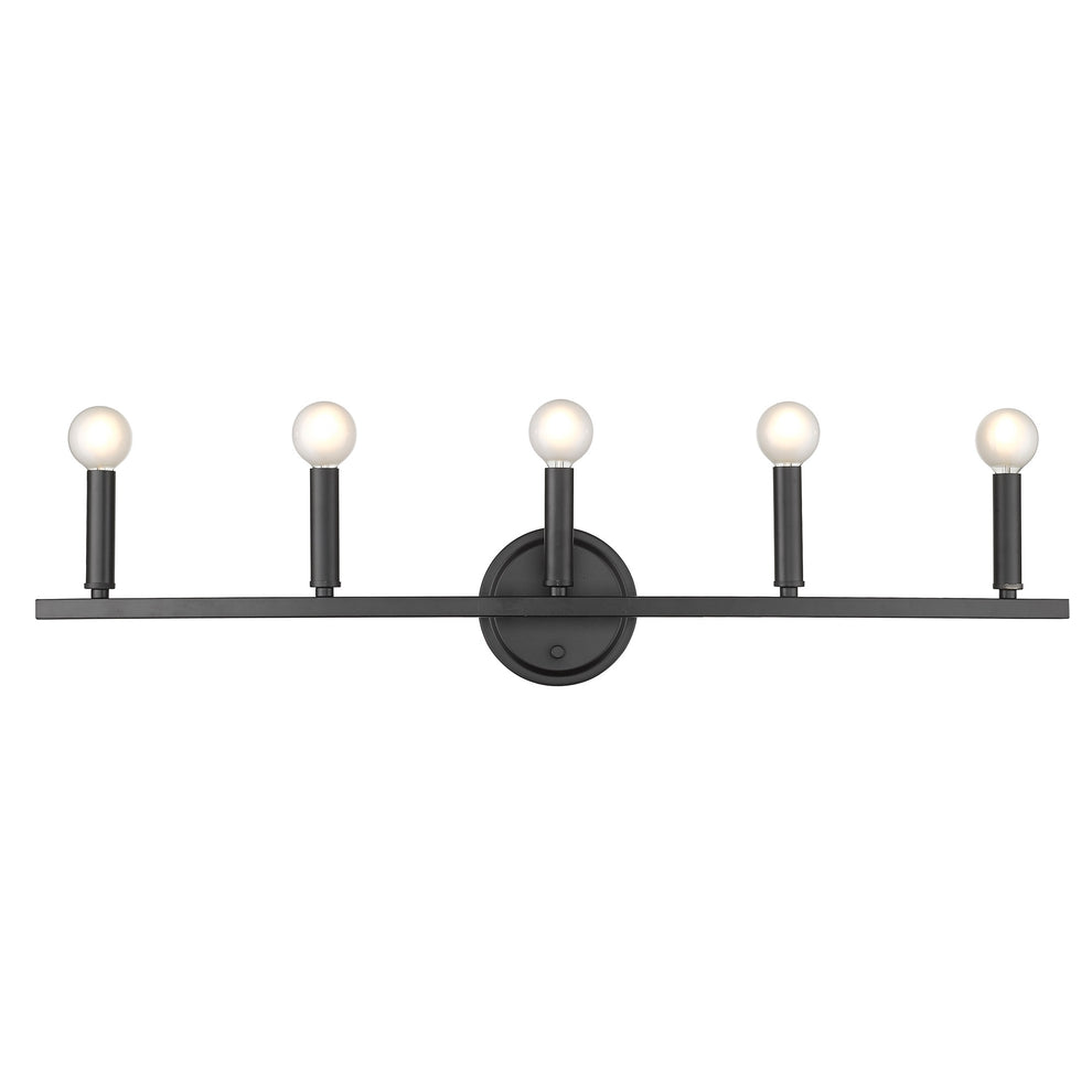Sawyer 5-Light Matte Black Vanity By Homeroots | Vanity Light | Modishstore - 7