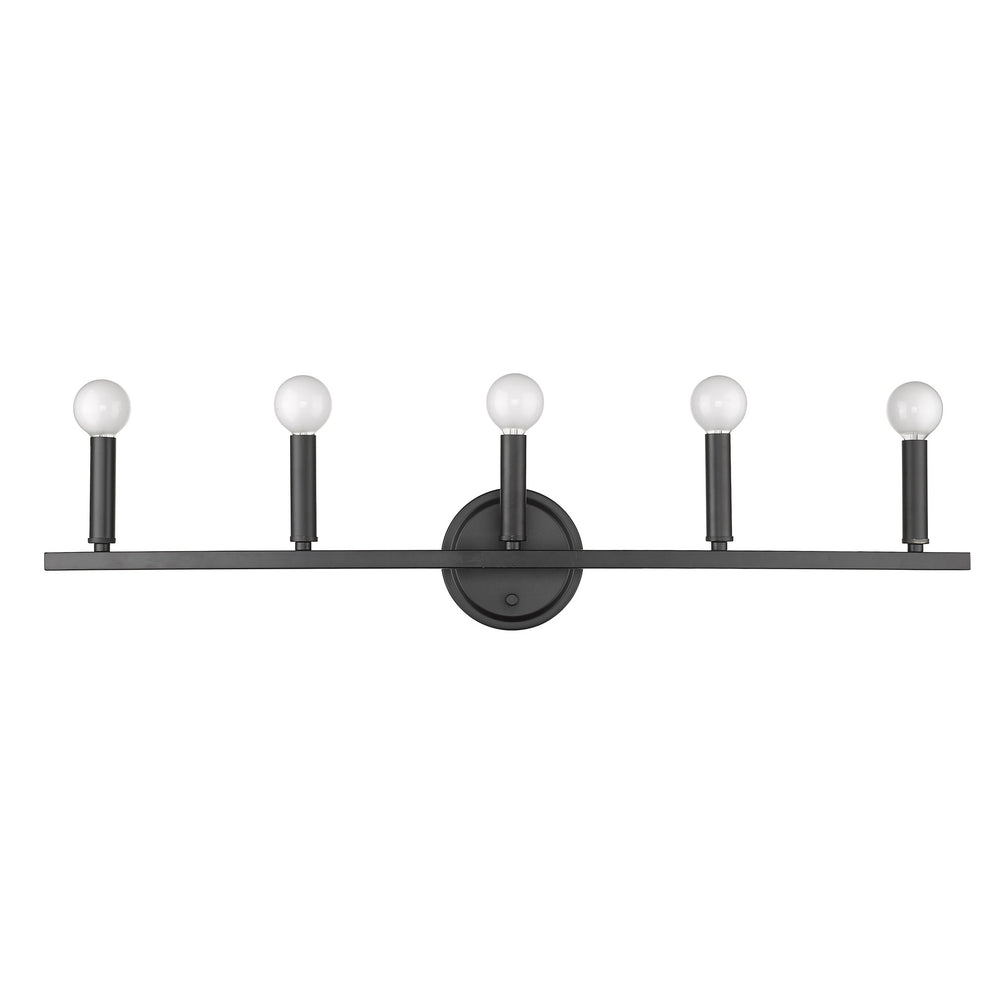 Sawyer 5-Light Matte Black Vanity By Homeroots | Vanity Light | Modishstore - 8
