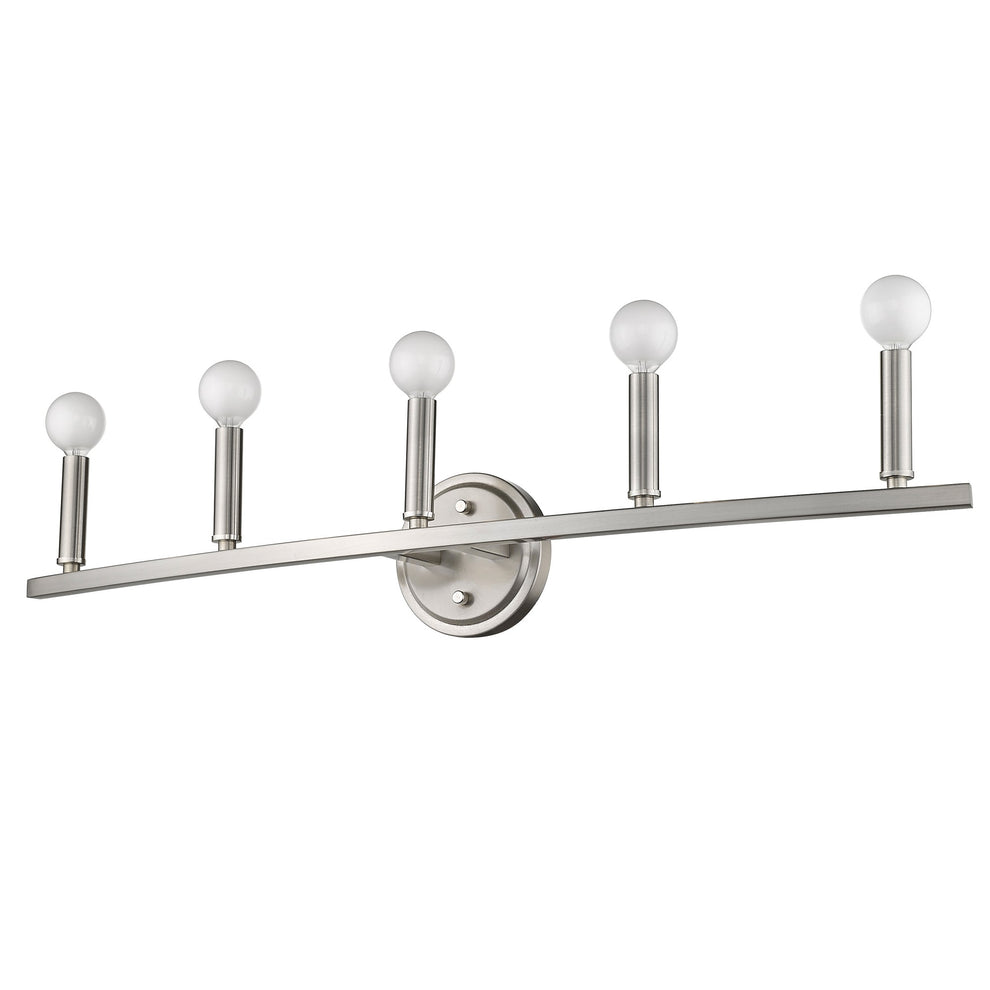 Sawyer 5-Light Satin Nickel Vanity By Homeroots | Vanity Light | Modishstore - 3