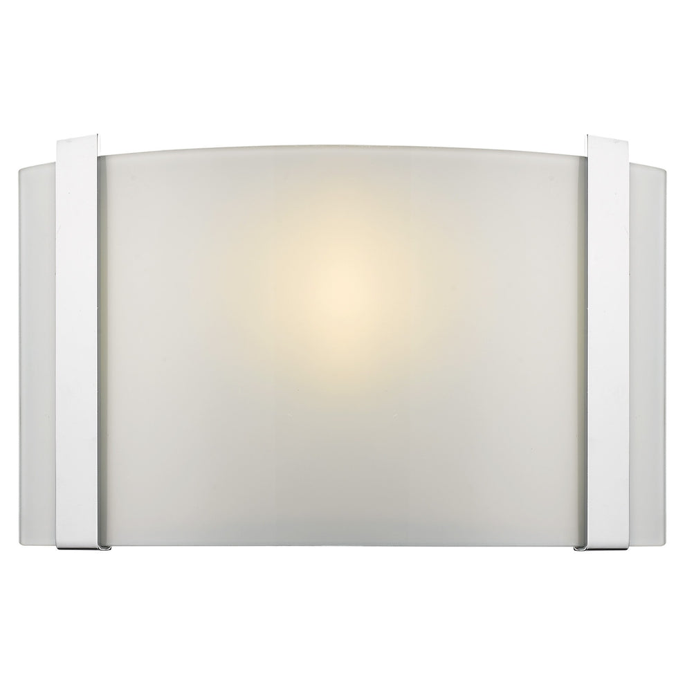 Polished Chrome Wall Sconce with Frosted Glass Shade By Homeroots | Sconces | Modishstore - 2