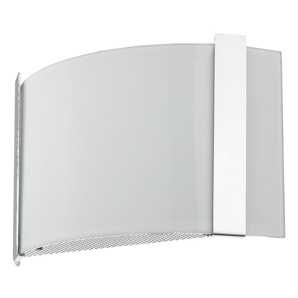 Polished Chrome Wall Sconce with Frosted Glass Shade By Homeroots | Sconces | Modishstore - 4