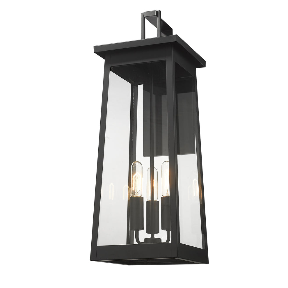Alden 3-Light Matte Black Wall Light By Homeroots | Wall Lamps | Modishstore - 5